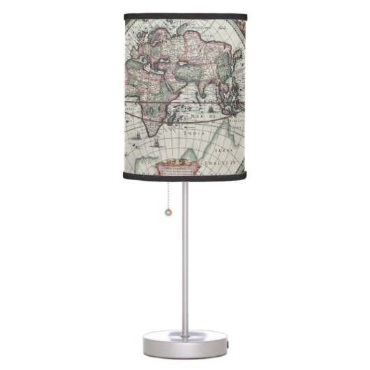 Antique World Map Lamp (Right)