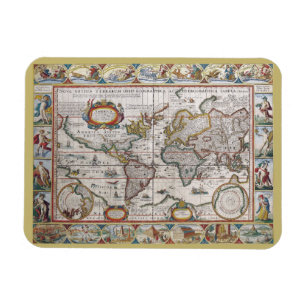 Antique World Map magnet