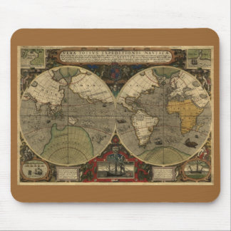 Antique World Map Mouse Pad