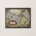 Antique World Map of the Americas, 1570 Jigsaw Puzzle
