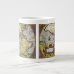 Antique World Map of the Americas, 1570 Large Coffee Mug