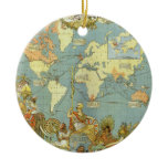 Antique World Map of the British Empire, 1886 Ceramic Ornament