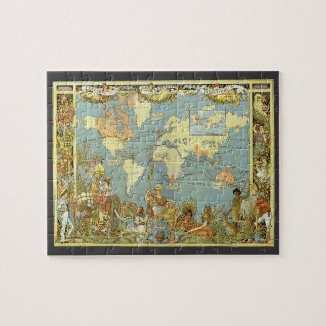 Antique World Map of the British Empire, 1886 Jigsaw Puzzle (Horizontal)