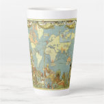 Antique World Map of the British Empire, 1886 Latte Mug