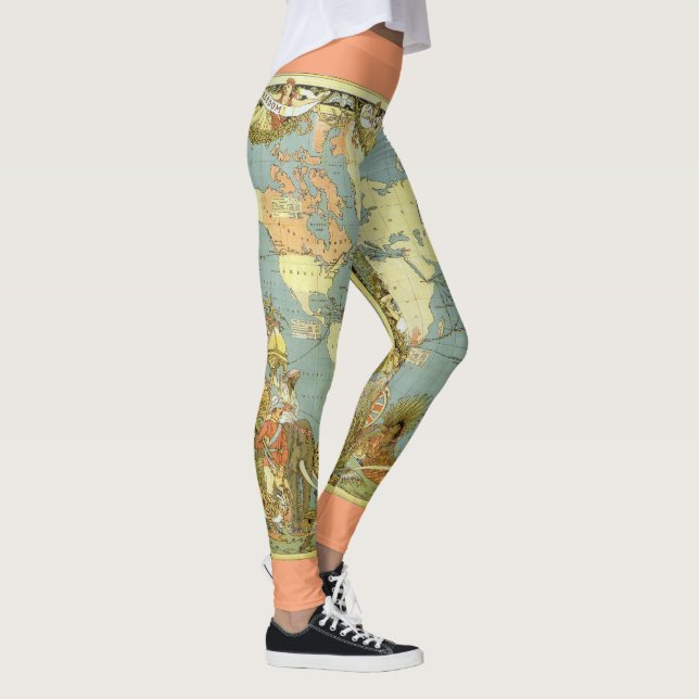 Antique World Map of the British Empire, 1886 Leggings (Right)