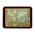 Antique World Map of the British Empire, 1886 Magnet