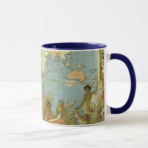 Antique World Map of the British Empire, 1886 Mug
