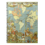 Antique World Map of the British Empire, 1886 Notebook