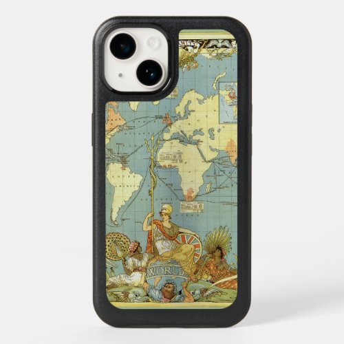 Antique World Map of the British Empire 1886 OtterBox iPhone 14 Case
