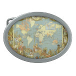 Antique World Map of the British Empire, 1886 Oval Belt Buckle