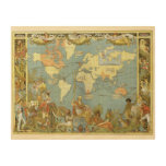 Antique World Map of the British Empire, 1886 Wood Wall Art