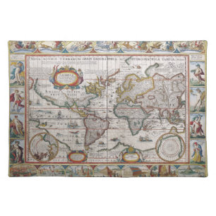 Antique World Map placemats