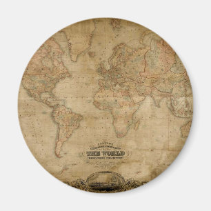 Antique World Map Series Magnet
