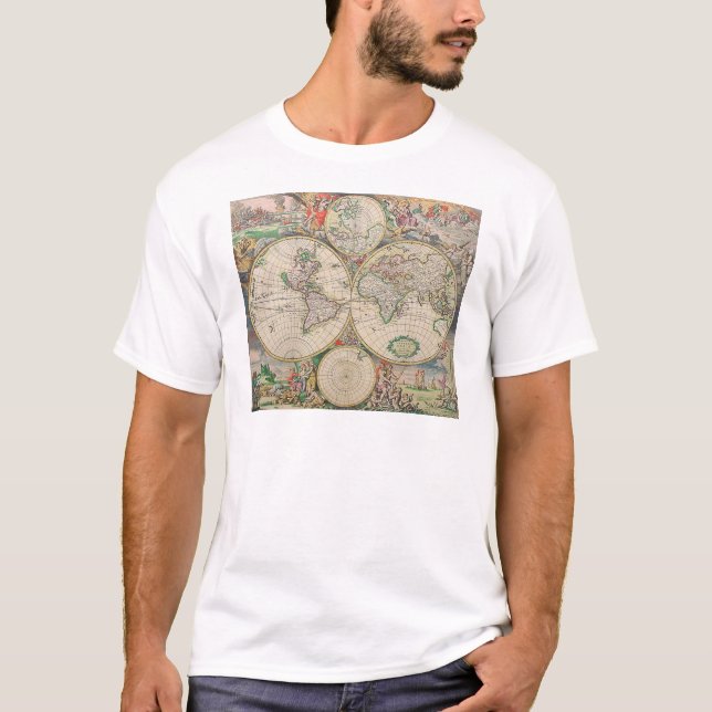 Antique World Map T-Shirt (Front)