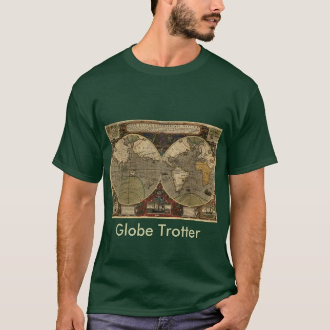Antique World Map T-Shirt (Front)