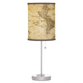 Antique World Map Table Lamp (Left)