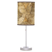 Antique World Map Table Lamp (Front)