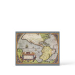 Antique World Map the Americas by Abraham Ortelius Invitation