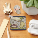 Antique World Map the Americas by Abraham Ortelius Keychain