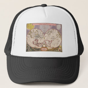 Antique World Map Trucker Hat