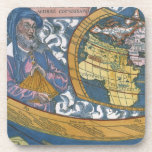 Antique World Map with Claudius Ptolemy, 1507 Beverage Coaster