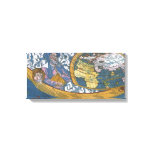 Antique World Map with Claudius Ptolemy, 1507 Canvas Print