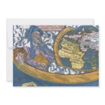 Antique World Map with Claudius Ptolemy, 1507 Cards