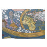 Antique World Map with Claudius Ptolemy, 1507 Cloth Placemat