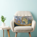 Antique World Map with Claudius Ptolemy, 1507 Lumbar Pillow
