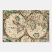 Antique World Maps Wrapping Paper Sheets (Front 3)