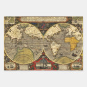 Antique World Maps Wrapping Paper Sheets (Front)