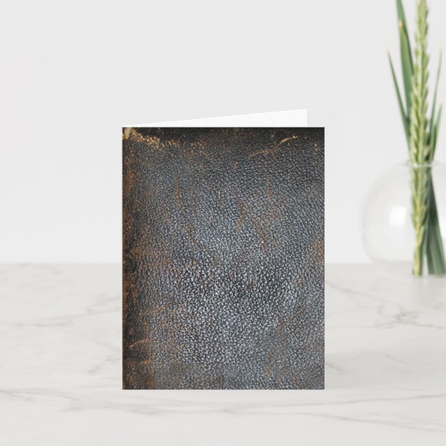 Antique Worn Book Leather Card (Front)