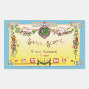 Antique Yellow French Perfume Label
