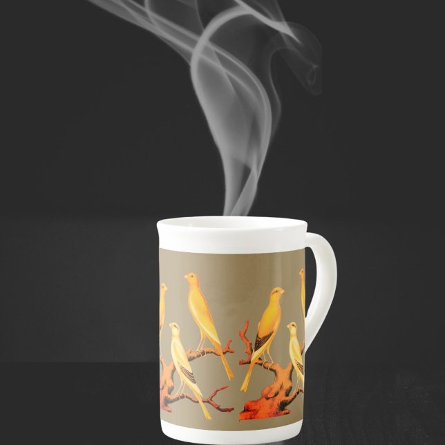 Antique Yorkshire  Canaries  -  Bone China Mug (Creator Uploaded)