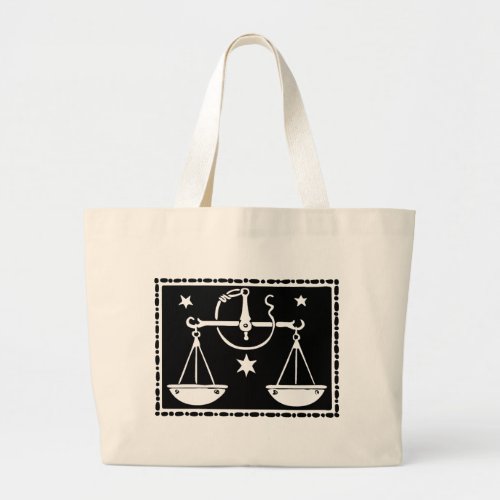 Antique Zodiac Astrological Libra Totebag Large Tote Bag