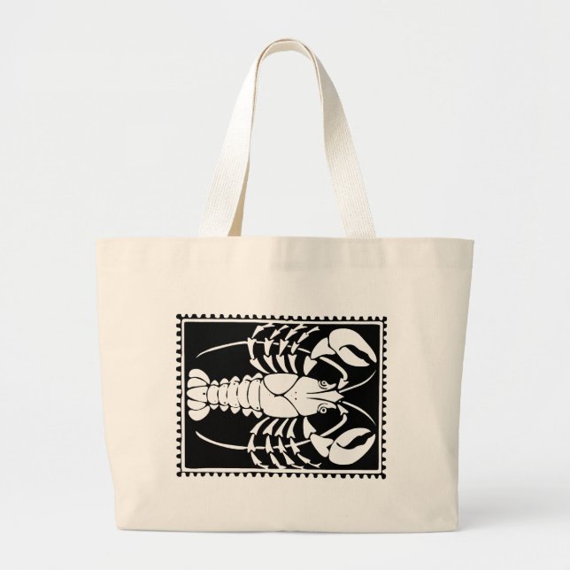 Antique Zodiac Astrology Cancer Totebag Large Tote Bag (Front)