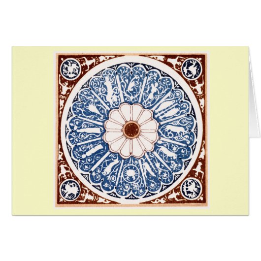 Antique Zodiac Mandala Cards (Front Horizontal)