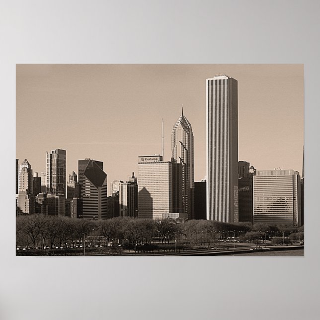 Antiqued Chicago Poster (Front)