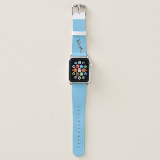 Antiqued Name Apple Watch Band (Sky Blue & Copper)