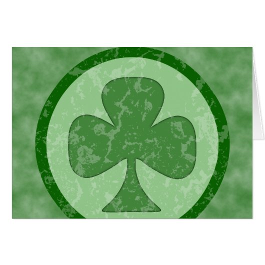 Antiqued Shamrock Cards (Front Horizontal)