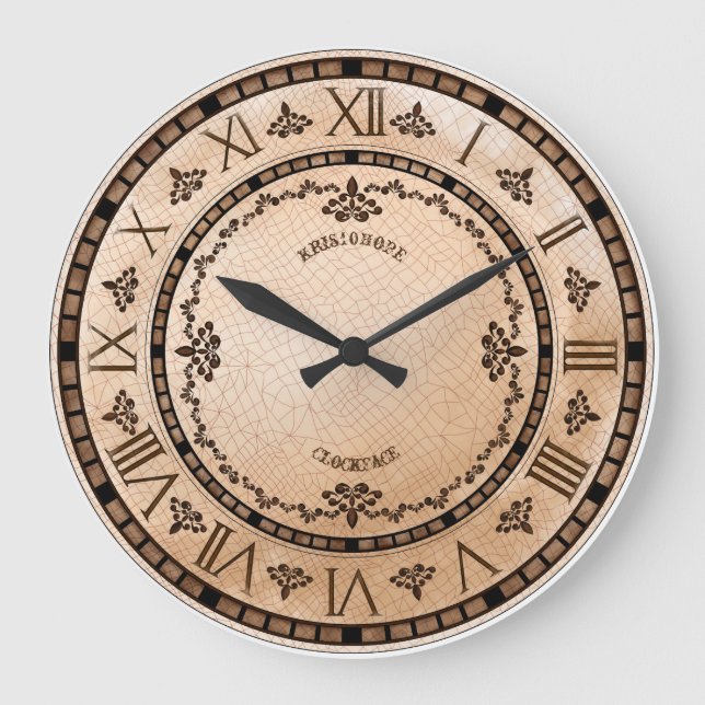 AntiQued Thru Time Large Clock (Front)