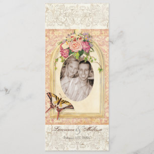 Antiqued Victorian Rose Wedding Invitation