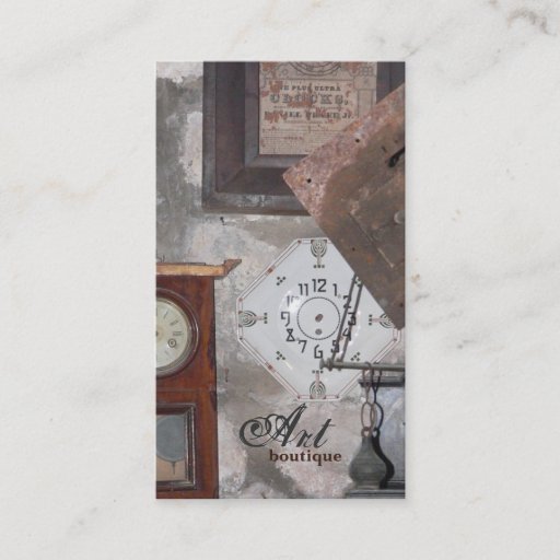 Customizable Antiques Boutique Business Card