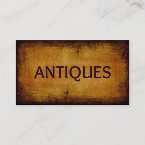 Antiques Brushed Antique Business Card