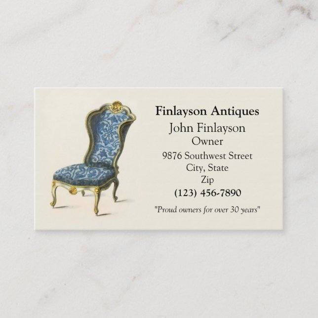 Antiques Business Card (Front)