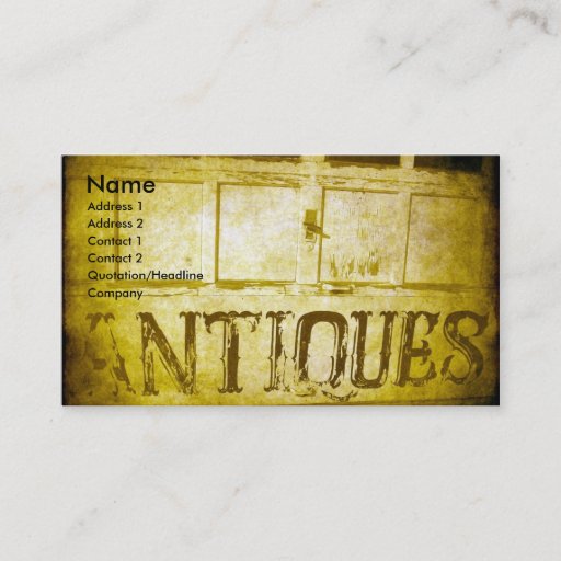 Customizable Antiques Business Card Templates