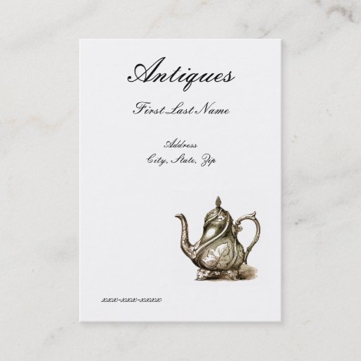 Customizable Antiques Business Card Templates