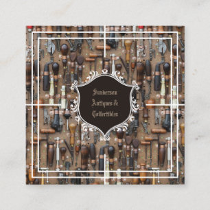 Antiques Collectibles Vintage Tools Square Business Card