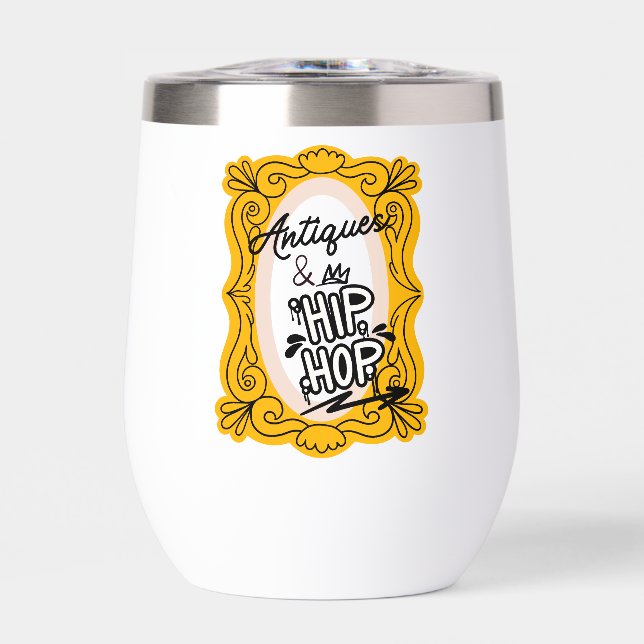 Antiques & Hip-Hop Stainless Steel Travel Mug   Thermal Wine Tumbler (Front)