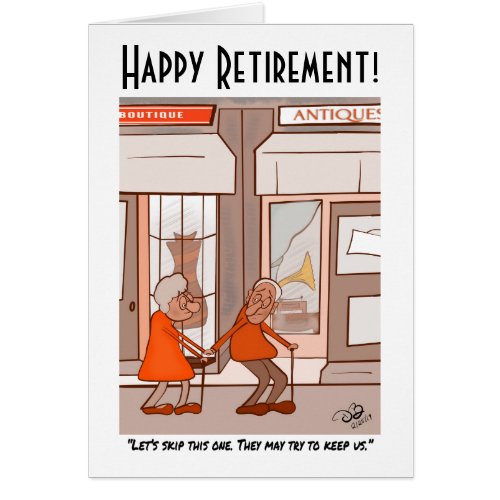 Antiques Standard Retirement Card